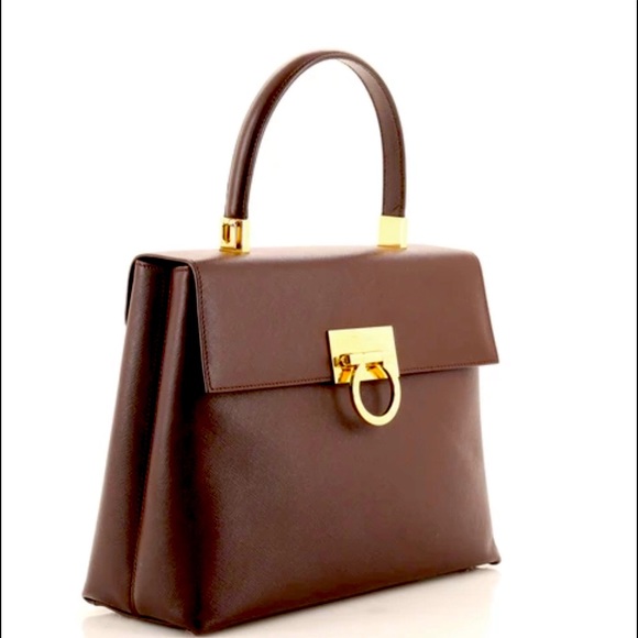 Salvatore Ferragamo Gancini Top Handle 2 way leather handbag - Picture 3 of 13